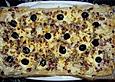 Flammkuchen vegetarisch mit Kapern und Oliven