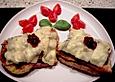 Schnitzel auf Toast