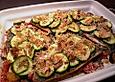 Doradenfilet mit Zucchini - Schuppen und Nuss - K&auml;se - Kruste