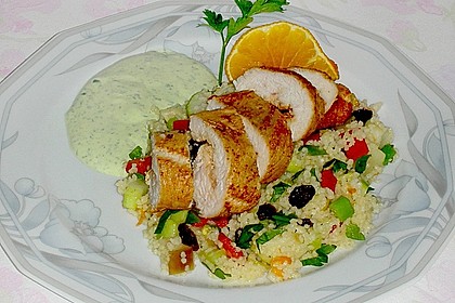 Putenfleisch mit Taboul&eacute; und B&auml;rlauchsauce
