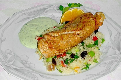 Putenfleisch mit Taboul&eacute; und B&auml;rlauchsauce 1