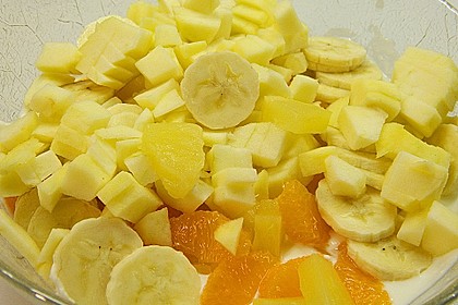Obstsalat mit Quark 7