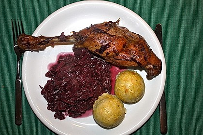 Gänsekeulen auf Rotkohl 2