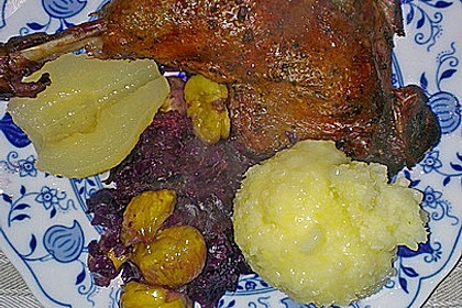 Gänsekeulen auf Rotkohl 3