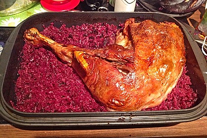Gänsekeulen auf Rotkohl 1