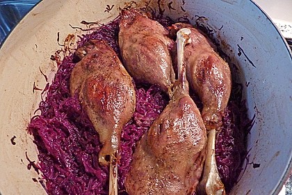 Gänsekeulen auf Rotkohl 9