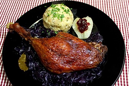 Gänsekeulen auf Rotkohl 4
