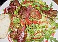 Blattsalate mit Gefl&uuml;gelleber und Himbeervinaigrette