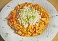 Putengeschnetzeltes mit Ebly in Ajvar - Sauce