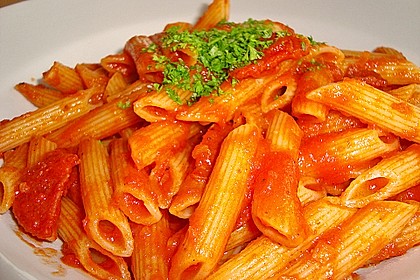 Pasta mit Chorizo - Zwiebel - Sauce 15