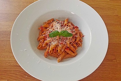 Pasta mit Chorizo - Zwiebel - Sauce 16