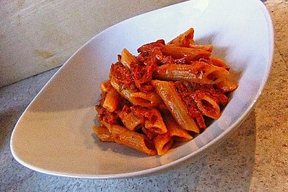 Pasta mit Chorizo - Zwiebel - Sauce 31