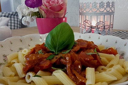 Pasta mit Chorizo - Zwiebel - Sauce 27