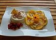 Apfelringe mit Vanillequark und Waln&uuml;ssen
