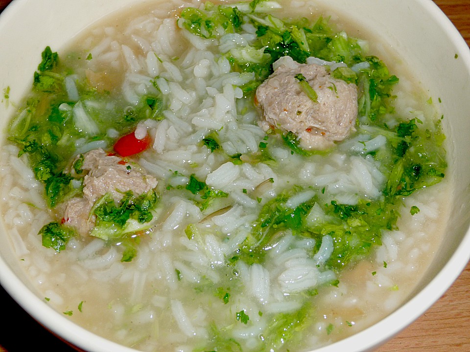 Tschohk Thail Ndische Dicke Reissuppe Mit Huhn Von Dorry Chefkoch De