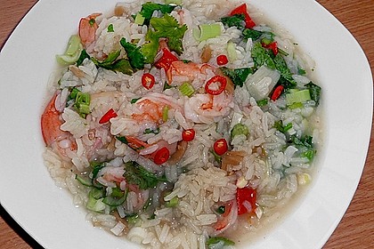Tschohk - thail&auml;ndische dicke Reissuppe mit Huhn 4