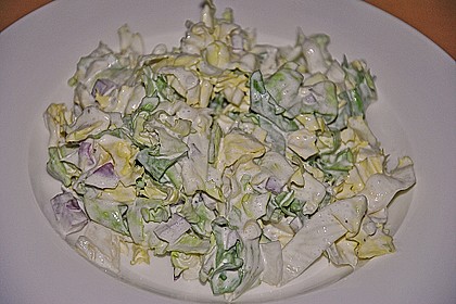 Endiviensalat mit Zwiebel - Sahnedressing 3