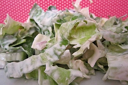Endiviensalat mit Zwiebel - Sahnedressing 4