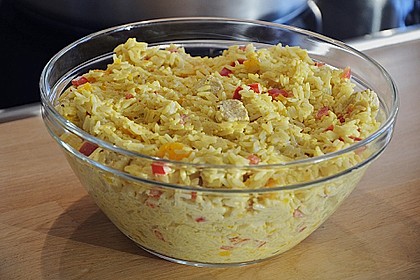 Curry - Reissalat mit Hühnchen 1