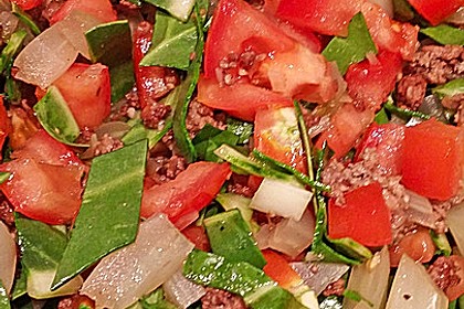 Hackfleischpfanne mit Mangold und Feta - Käse 3