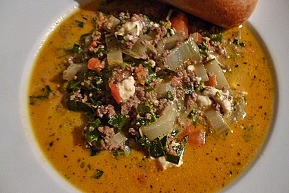 Hackfleischpfanne mit Mangold und Feta - Käse 7