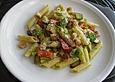 Penne mit Pfannengem&uuml;se und Chili - Brotbr&ouml;seln