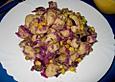 Gnocchi mit Auberginen, anderem Gem&uuml;se und Kr&auml;utern