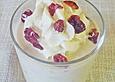 Bananen - Cranberries - Quarkcreme