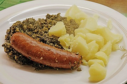 Gr&uuml;nkohl  im  R&ouml;mertopf