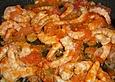 Garnelen in Tomaten - Knoblauch - Sauce mit Dip