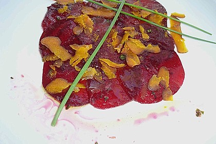 Zitroniges Rote Bete - Carpaccio mit Bottarga