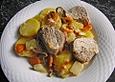 Lungenbraten mit Gem&uuml;se aus dem Ofen