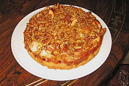 Apfelkuchen mit  Walnuss - Karamell
