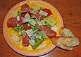 Mangos mit Serranoschinken, Limettenvinaigrette und Spargel