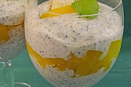 Mohncreme mit Pfirsichen 1