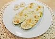 Zucchinigratin mit Garnelen