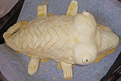Hackbraten - Blätterteig Krokodil 20