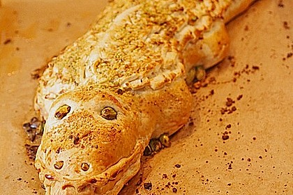 Hackbraten - Blätterteig Krokodil 3