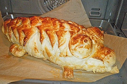Hackbraten - Blätterteig Krokodil 6