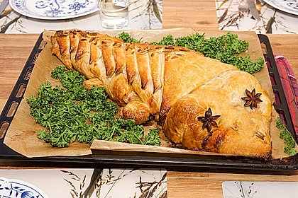 Hackbraten - Blätterteig Krokodil 4
