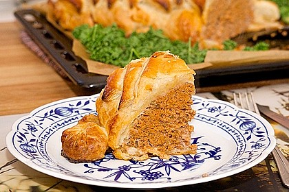 Hackbraten - Blätterteig Krokodil 2