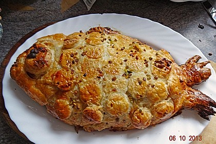 Hackbraten - Blätterteig Krokodil 15