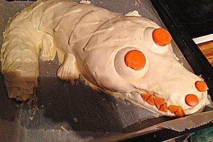 Hackbraten - Blätterteig Krokodil 10