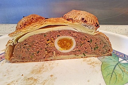 Hackbraten - Blätterteig Krokodil 8