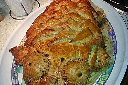 Hackbraten - Blätterteig Krokodil 22