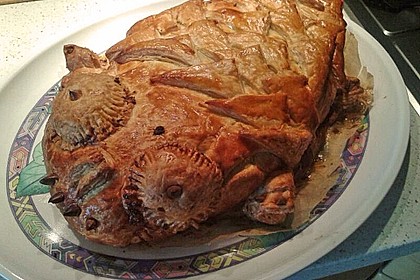 Hackbraten - Blätterteig Krokodil 16