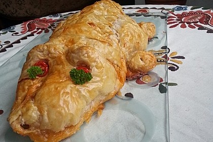 Hackbraten - Blätterteig Krokodil 5