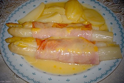 Schinkenr&ouml;llchen mit Spargel