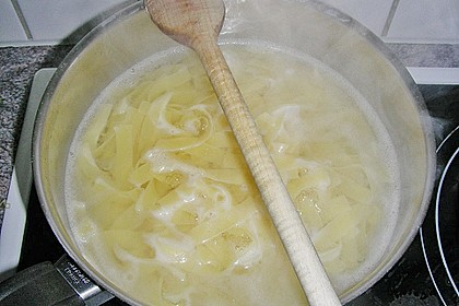 Spargel mit Schinken und Pasta 2