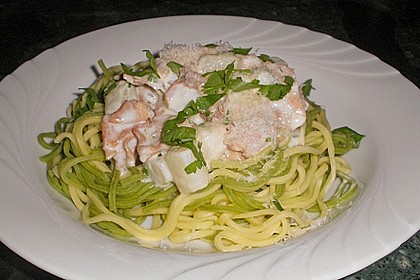 Spargel mit Schinken und Pasta 3